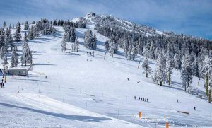 Mount Ashland rises above the Mt. Ashland Ski Area in February 2023. Bob Palermini photo
