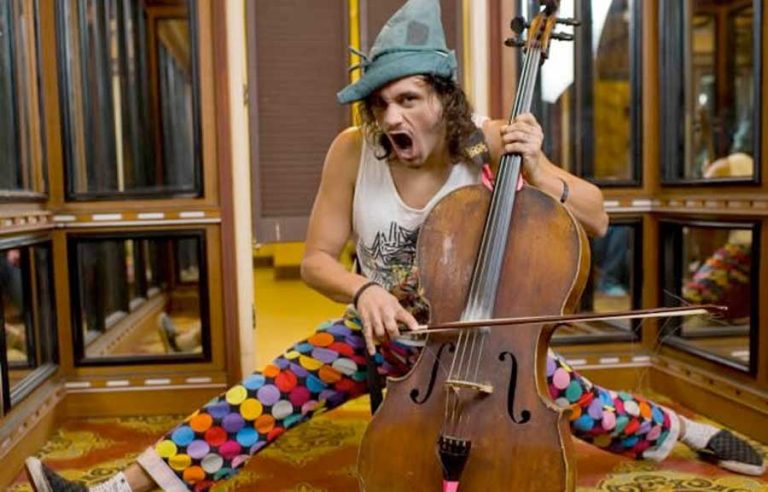Rushad 'Rushadicus' Eggleston brings his manic cello playing to Oberon's by the Ashland Plaza on Thursday evening.