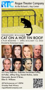 Rogue Theater Company Richard L Hay Center Cat on a hot tin roof Ashland Oregon