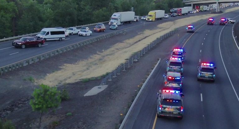Authorities closed Interstate 5 for hours on Saturday, July 19, during an active shooter incident. Eagle Point Police Department photo.