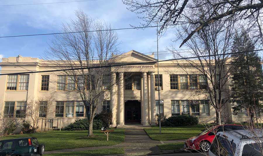 Lincoln School at 320 Beach St. in Ashland in 2019. The original building was constructed in 1926 and the most recent addition was added in 1961, according to the Ashland School District website, which adds that Lincoln School served elementary students until 2005 when the program was closed due to declining enrollment districtwide. It has been used by the district since then for various educational programs. Bert Etling photo