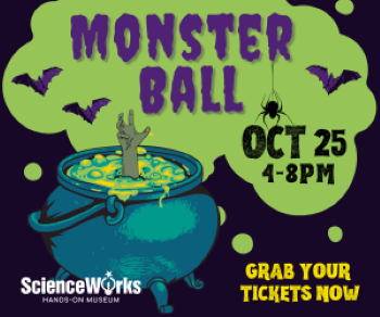ScienceWorks Hands-on Museum Monster Ball Ashland Oregon
