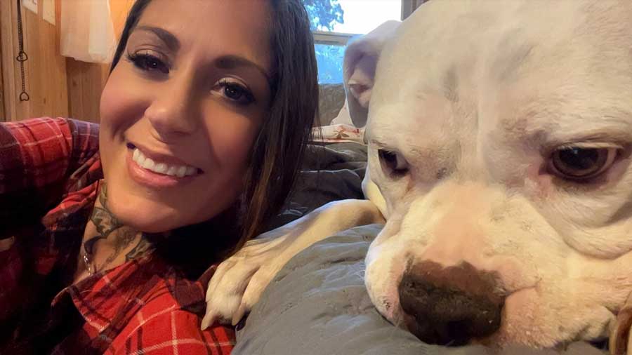 With the help of Rogue Valley Street Dogs, Tiffany Cranford and Lola were able to stay together during Cranford's recovery from drug addiction. Photo courtesy of Tiffany Cranford