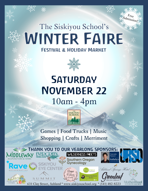 Siskiyou School's Winter Faire Festival and Holiday Market Ashland Oregon
