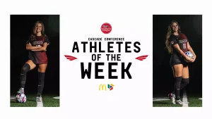 Raider juniors Kaylah Bresee and Brooklyn Hayes. Photo courtesy of SOU Sports News