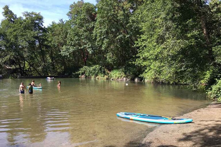 The Granite Street reservoir in Lithia Park was safe for swimming, according to tests. Rogue Riverkeeper photo