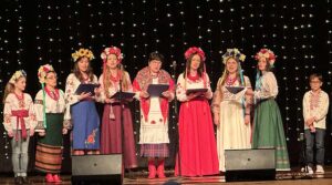 During a 2024 holiday benefit concert, Kalinonka sings before a full house. Photo courtesy Betsy Bishop ASAP event coordinator