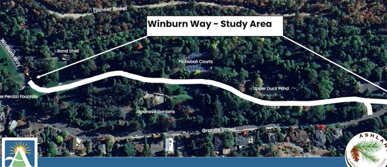 A more than half of a mile stretch of Winburn Way is the subject of a study by the Ashland Parks & Recreation department to improve safety. Ashland Parks & Recreation Commission image