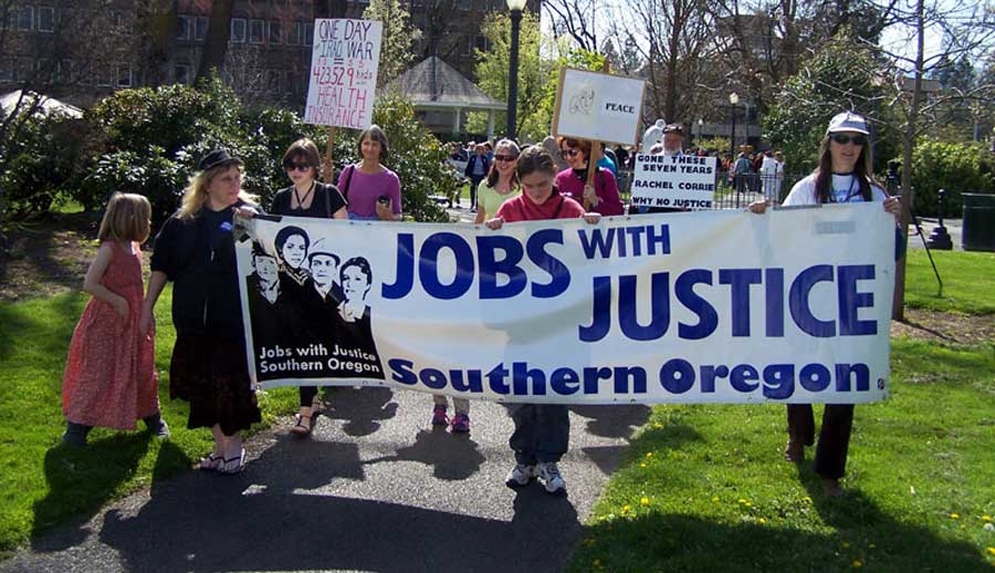 Vanessa Houk is the unpaid executive director of Southern Oregon Jobs with Justice, a nonprofit coalition of volunteer and faith-based groups that works towards social, racial and economic justice. Houk and SOJWJ received a $25,000 award from The Courage Project on Dec. 9. Photo via SOJwJ