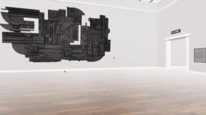 A view of the digitally reconstructed Sky Gate, New York — the centerpoint of the newest exhibition in the Art Authority Museum, a virtual art museum created by an Ashland team. The team used virtual reality and 3D design to create a fully immersive virtual museum, allowing visitors to "walk" through over 100 rooms devoted to specific artists and art periods. Screenshot by Sydney Seymour